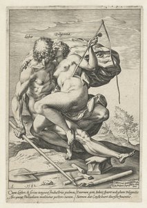 Labor and Diligence (The Reward of Labor, Diligence, Practice, and Art series) by Hendrick Goltzius