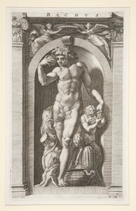 Bacchus, #7 in a Series of Eight Antique Gods by Hendrick Goltzius