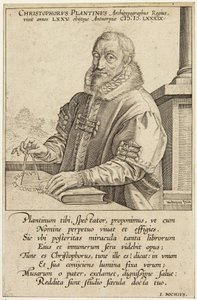 Christopher Plantin by Hendrick Goltzius