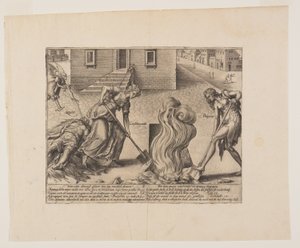 Death of the Foolish Litigant, from Litis Abusus (The Abuses of the Law) by Hendrick Goltzius