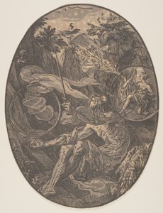 Demogorgon in the Cave of Eternity, from The Deities by Hendrick Goltzius