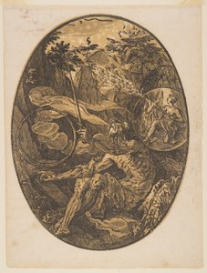 Demogorgon in the Cave of Eternity, from The Deities by Hendrick Goltzius