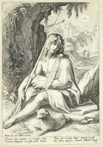John the Baptist in the Wilderness by Hendrick Goltzius
