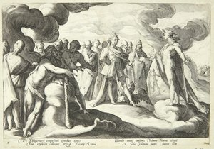 Jupiter and the Gods Ask Helios to Resume Control of the Sun Chariot by Hendrick Goltzius