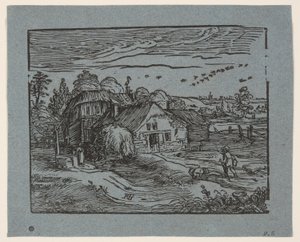 Landscape with a Farmhouse by Hendrick Goltzius