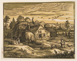 Landscape with a Farmhouse by Hendrick Goltzius