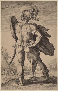 Marcus Valerius Corvus by Hendrick Goltzius