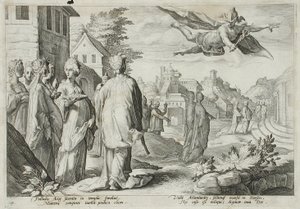 Mercury Enamored of Herse, Daughter of Cecrops by Hendrick Goltzius
