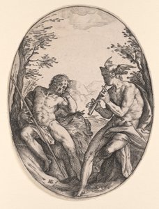 Mercury and Argus by Hendrick Goltzius