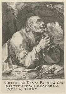 Peter, Sheet 1 of the Series "Christ, the Twelve Apostles and Paul" by Hendrick Goltzius
