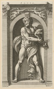 Pluto, Plate 3 from the series "Eight Ancient Deities" by Hendrick Goltzius