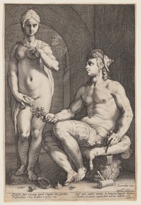 Pygmalion and Galatea by Hendrick Goltzius