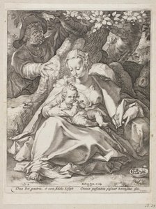 Rest on the Flight to Egypt Under a Cherry Tree by Hendrick Goltzius