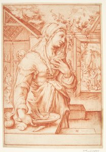 Sarah in the Kitchen by Hendrick Goltzius