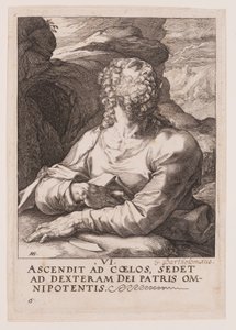 St Bartholomew, from Christ, the Apostles and St Paul with the Creed by Hendrick Goltzius