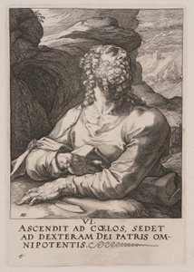 St Bartholomew, from Christ, the Apostles and St Paul with the Creed by Hendrick Goltzius