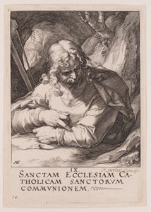 St James the Less, from Christ, the Apostles and St Paul with the Creed by Hendrick Goltzius