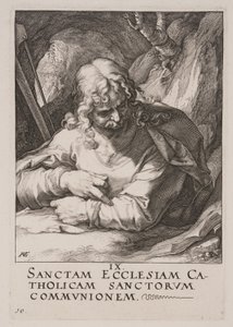 St James the Less, from Christ, the Apostles and St Paul with the Creed by Hendrick Goltzius