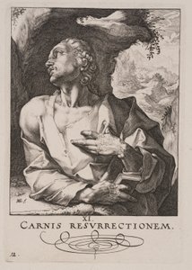 St Jude Thaddeus, from Christ, the Apostles and St Paul with the Creed by Hendrick Goltzius
