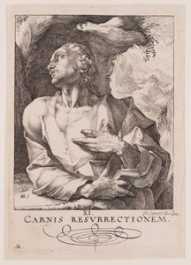 St Jude Thaddeus, from Christ, the Apostles and St Paul with the Creed by Hendrick Goltzius