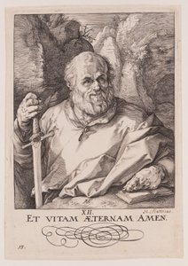 St Matthias, from Christ, the Apostles and St Paul with the Creed by Hendrick Goltzius