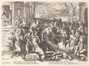 St. Paul Bitten by the Viper by Hendrick Goltzius