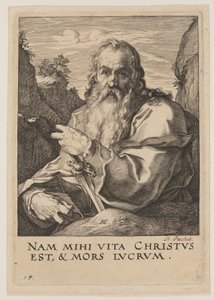 St Paul, from Christ, the Apostles and St Paul with the Creed by Hendrick Goltzius