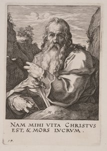 St Paul, from Christ, the Apostles and St Paul with the Creed by Hendrick Goltzius