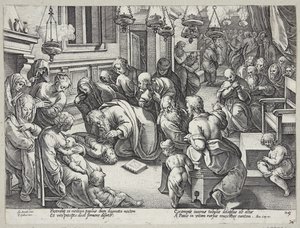 St. Paul raising Eutychus by Hendrick Goltzius