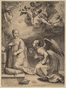The Annunciation by Hendrick Goltzius