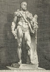 The Emperor Commodus as Hercules by Hendrick Goltzius