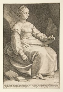 The Nine Muses: Clio, #4 in a series of 9 by Hendrick Goltzius