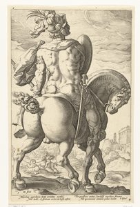 Titus Manlius on Horseback by Hendrick Goltzius