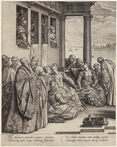 Venetian Wedding [Left Half of the Sheet] by Hendrick Goltzius