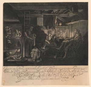 Jupiter and Mercury as Guests of Philemon and Baucis by Hendrick Goudt