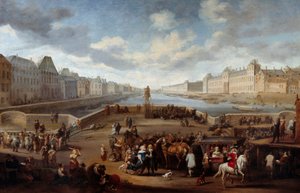 View of Paris with the Louvre by Hendrick Mommers