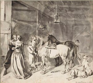 A Cavalier Bidding Farewell to a Lady by Hendrick Verschuring