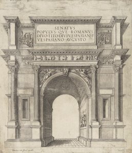 Senatus Populus Que Romanus Divo Tito Divi Vespasiani Filio Vespasiano Augusto by Hendrick van Schoel