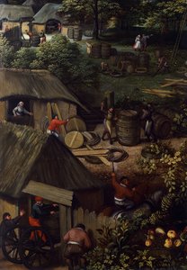 Autumn harvest landscape (detail)