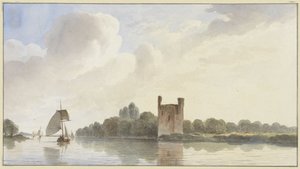 Ruins of Huis te Merwede near Dordrecht on the Maas by Hendrik Abraham Klinkhamer