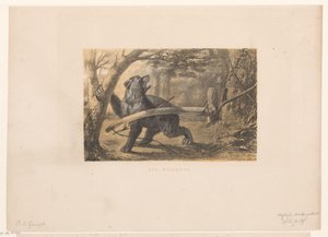 Bear in a Trap by Hendrik Adriaan Christiaan Dekker