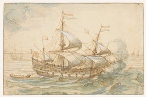 Warship at Sea