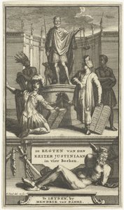 Title Page for The Rights of Emperor Justinian, Leiden, 1705