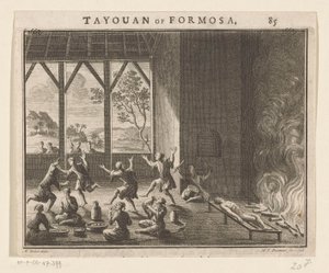 Part of the Funeral Ritual of the Inhabitants of Formosa by Hendrik Frans Diamaer
