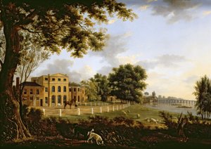 View of Chelsea Farm with the Thames and Battersea Bridge, 1790