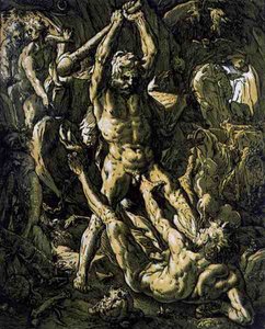 Hercules Slaying Cacus by Hendrik Goltzius