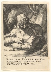 St. James the Less, from Christ, the Apostles and St. Paul with the Creed by Hendrik Goltzius