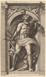 Neptune by Hendrik Goltzius after Polidoro da Caravaggio