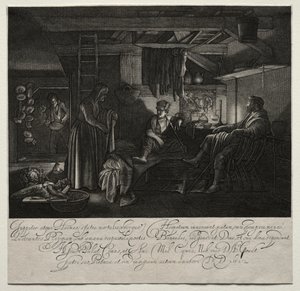 Jupiter and Mercury at the House of Philemon and Baucis by Hendrik Goudt