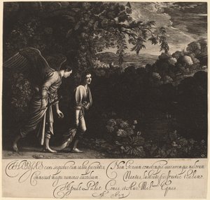 Tobias and the Angel (The Large Tobias) by Hendrik Goudt after Adam Elsheimer